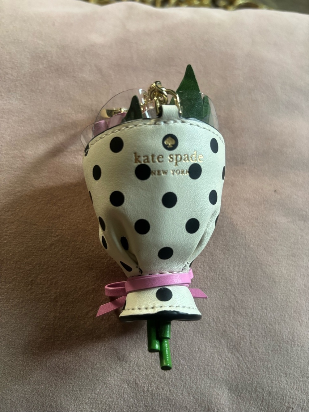 Kate Spade Flora Flower Bouquet Keyring Bag Charm - Picture 2 of 8